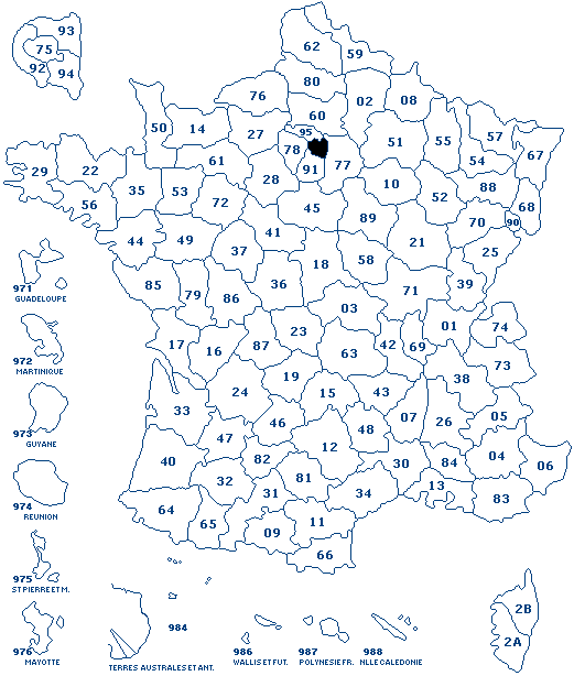 Carte interactive des départements et communes de France